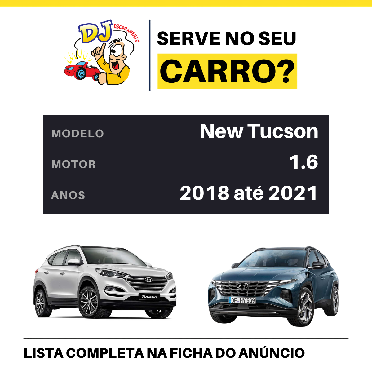 Escapamento Silencioso Hyundai New Tucson Tuper 1.6 gdi turbo 2018 a 2021 Novo, foto 2