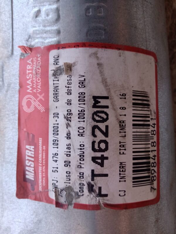 Silencioso Intermediario Do Fiat Linea 1.8 16v 2010 A 2015 Novo Mastra - Image 6
