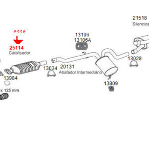 Catalizador Fiat Marea 2.0/2.4 20V 99 em diante....